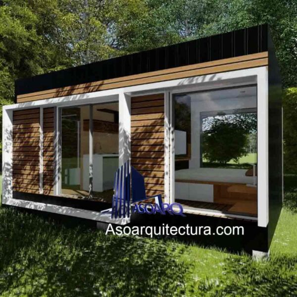 Planos de Construcción Cabaña Alpina Casa modular prefabricada